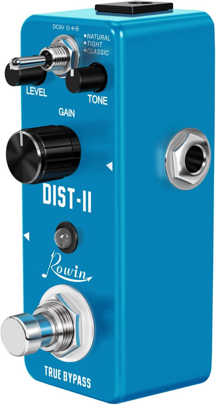 IOppWin LEF-301B Compact High-Gain Distortion Guitar Pedal - Rowin Solo Dist with Natural/Tight/Classic Modes, True Bypass, Metal Shell for Beginners - Dynamic Solo Tones from Classic Rock to Modern Metal - Image 4
